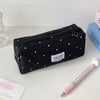 Korean Style Polka Dot Pencil Case – Spacious Storage for Students & Makeup