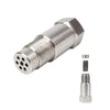 Silver M18 x 1.5 thread car exhaust pipe adapter connector with external threads
