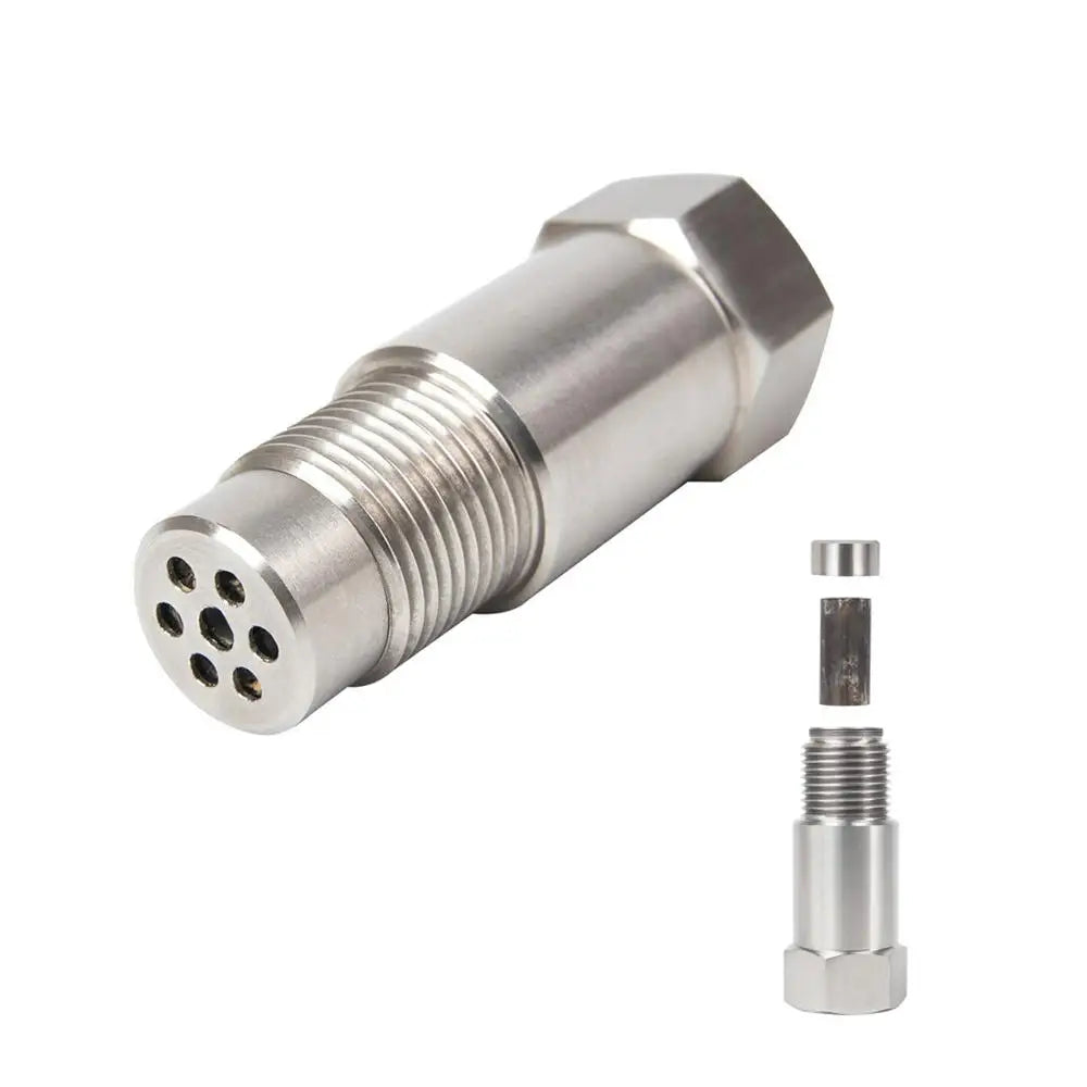Silver M18 x 1.5 thread car exhaust pipe adapter connector with external threads