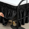 Ruffled Bed Skirt with Split Corners and Elastic Wrap