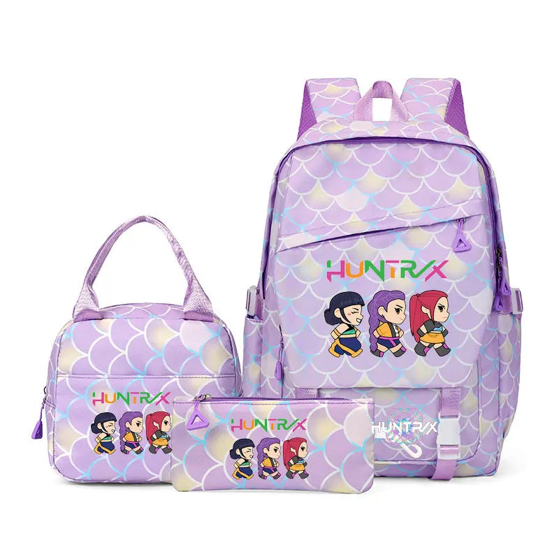 KPop Demon Hunters Backpack Set with Lunch Bag and Pencil Case