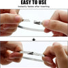 Hands are shown inserting and fastening a heavy-duty stainless steel cable tie.