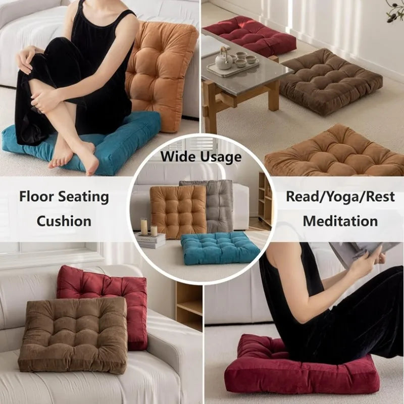 Tufted Floor Seating Pillow Cushion for Meditation and Relaxation