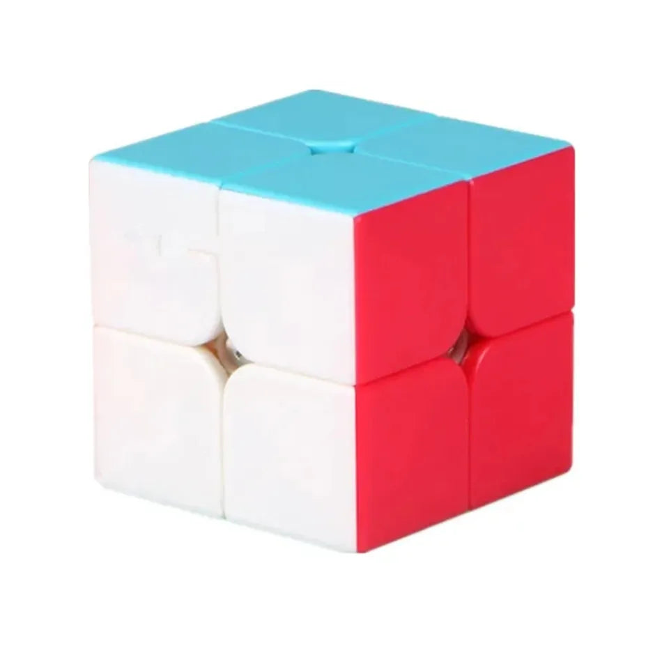 A 3x3 speed cube puzzle with white and red magnetic pieces.