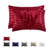 Luxurious Satin Stripe Pillowcase with Envelope Closure
