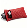 Double-Layer PU Leather Glasses Case with Soft Lining