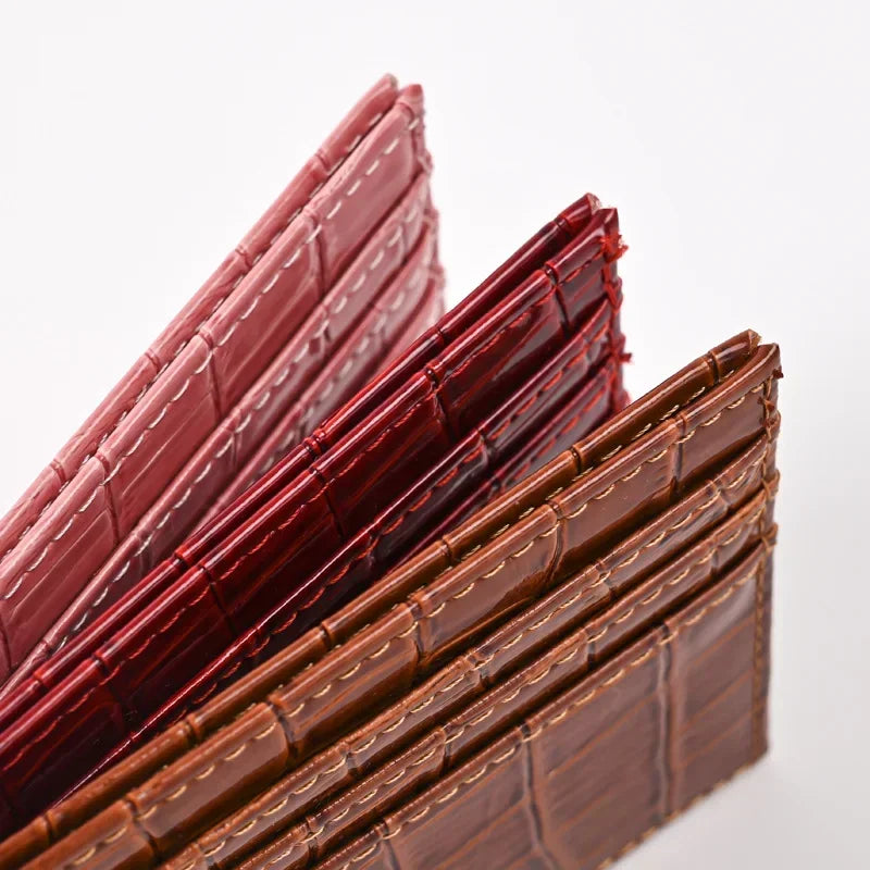 Slim PU Leather Card Holder Wallet
