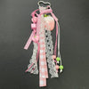 Strawberry Bag Charm Keychain with Ribbon Bow