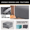 Stretchable Jacquard Footrest Ottoman Cover