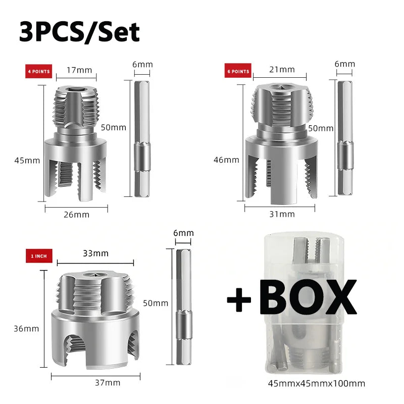 Internal & External Pipe Threading Tool Set for PVC Pipes