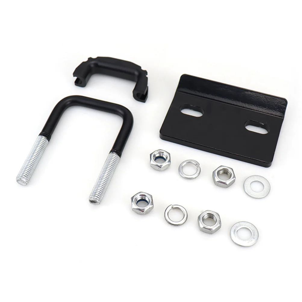 Black heavy duty anti-rattle hitch tightener clamp and hardware for 2-inch trailers