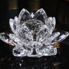 Crystal Lotus Flower Figurine – Elegant Glass Tabletop Decor