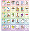 A set of CVC word flashcards featuring various words like cat, cab, lab, tab, wag, pen, den, hen, men, fed, and others for ea