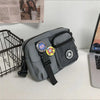 Urban Canvas Crossbody Bag with Zipper Pouch
