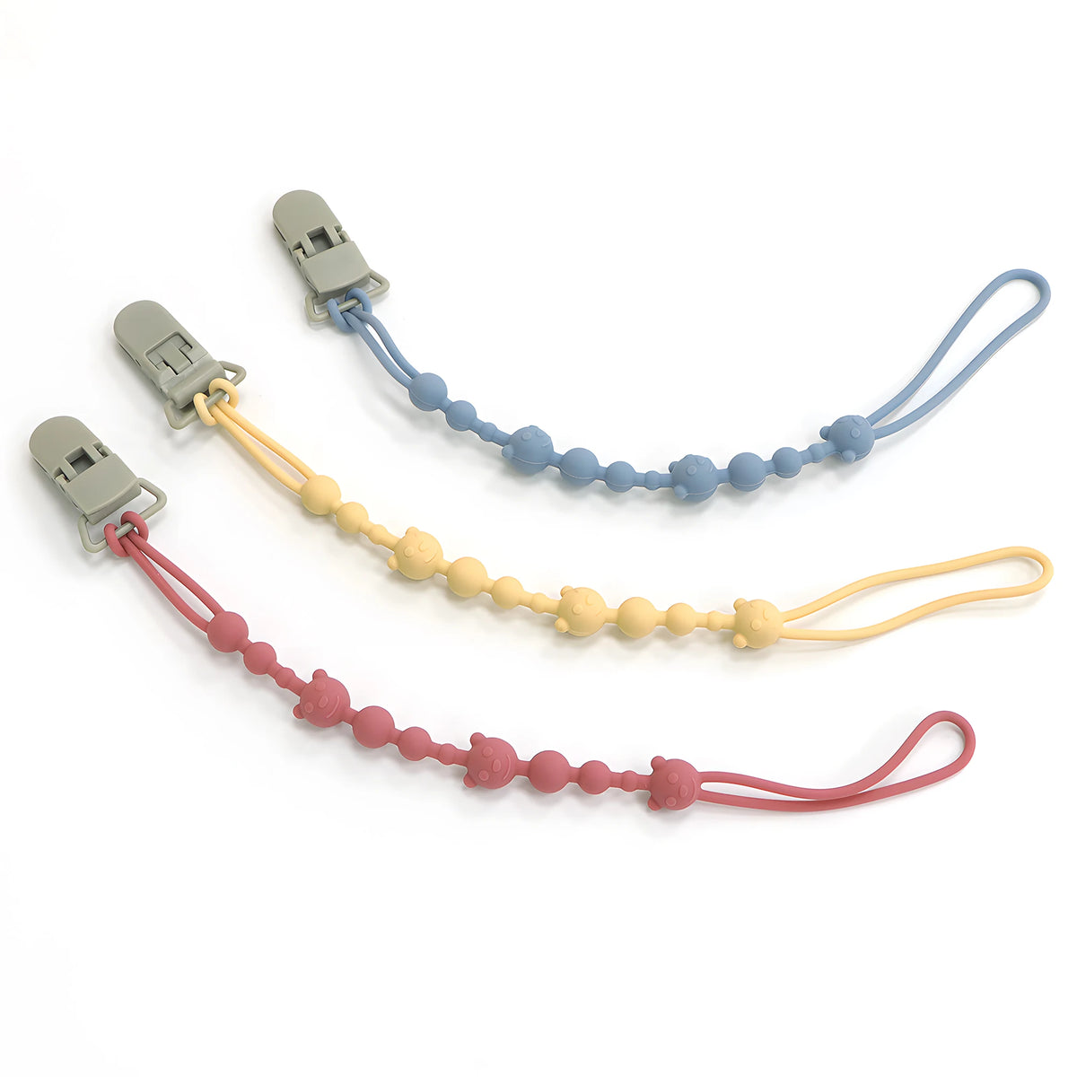 Silicone Pacifier Clip with Anti-Loss Chain