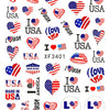 Patriotic American Flag Nail Art Stickers