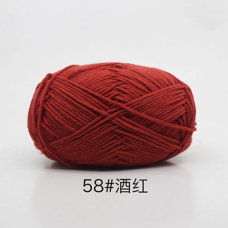 A ball of 58# crimson red yarn for knitting and crochet