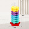 Montessori Rainbow Stacking Tower with Spinning Rings