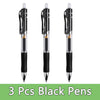 Smooth 0.5mm Gel Pen Set with Refills (Black, Blue, Red)