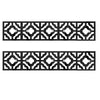 Black acrylic mirror wall stickers featuring a repeating geometric pattern for decorative edges and borders