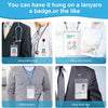 Various methods for hanging an ID card, including plastic clips, lanyards, and metal clips.