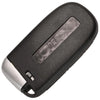 Black replacement key fob shell for Jeep, Dodge, Chrysler, and Fiat vehicles.