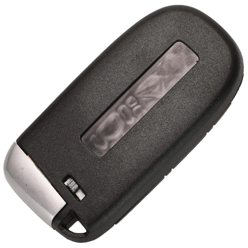 Black replacement key fob shell for Jeep, Dodge, Chrysler, and Fiat vehicles.