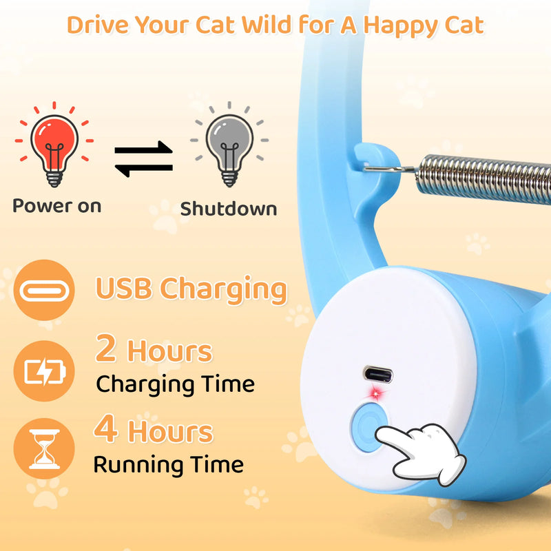 Automatic Fluttering Cat Toy with USB Rechargeable Battery