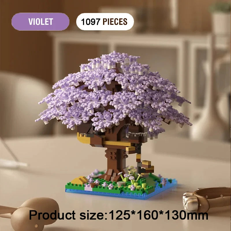 Cherry Blossom Tree Building Set with LED Lights