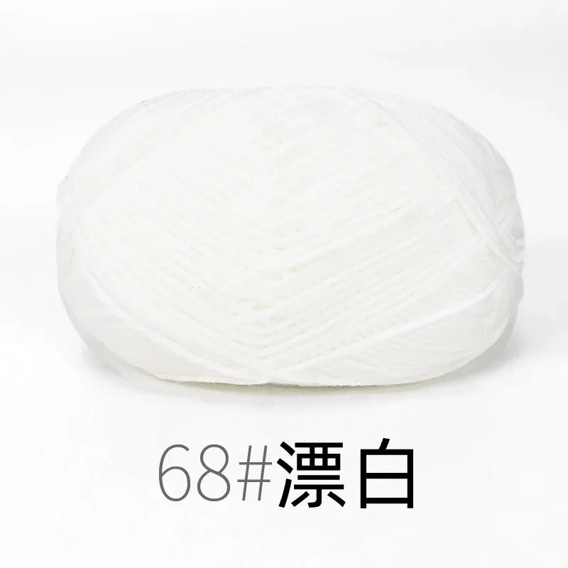 4-Ply Soft Cotton Blend Yarn for Knitting and Crochet