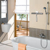Shower Squeegee with Hanging Silicone Holder for Glass Doors & Mirrors