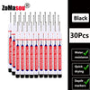 30 pieces of black long-head waterproof deep hole markers for woodworking and construction
