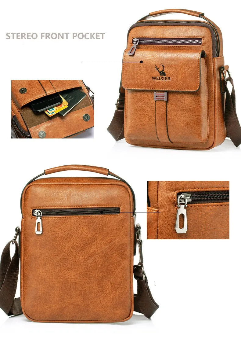 Vintage Waterproof Crossbody Messenger Bag for Men