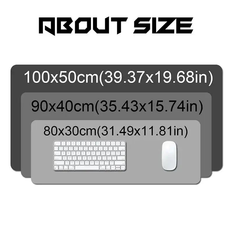Extra-Large Anime Mouse Pad with Non-Slip Rubber Base