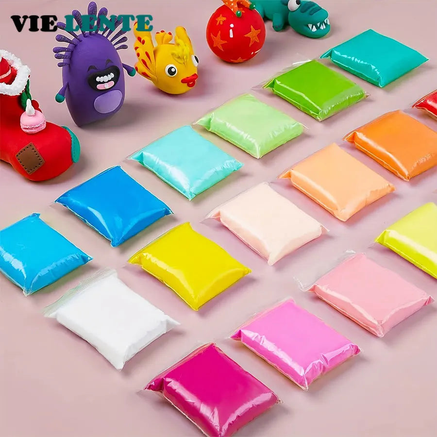 36-Color Air-Dry Modeling Clay Set with Carving Tools