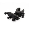 Black magnetic car phone mount with a cup holder base.