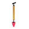 A gold and black high-pressure toilet plunger with a pneumatic pump mechanism.