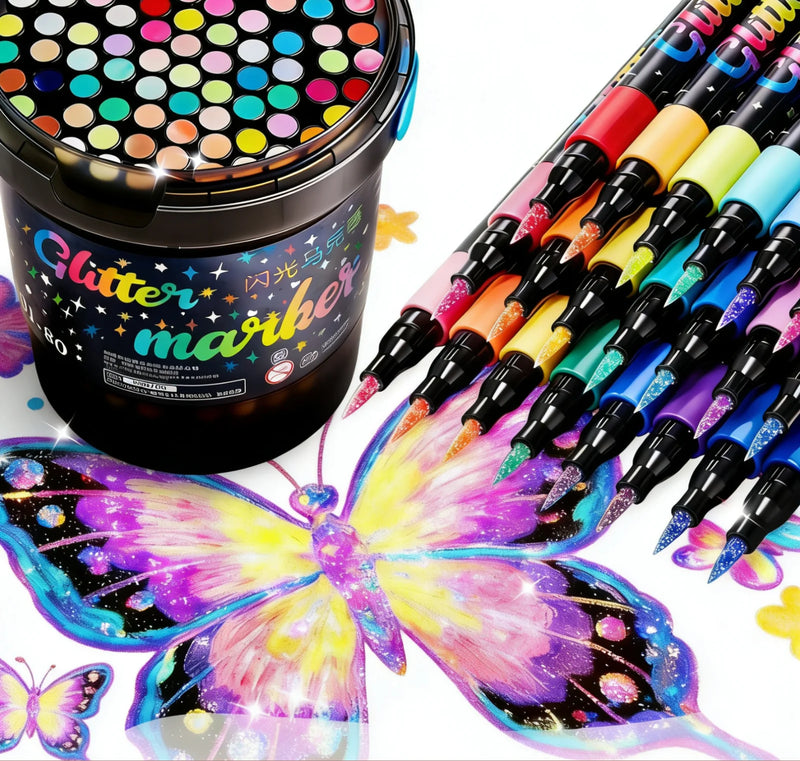 Metallic Glitter Art Markers