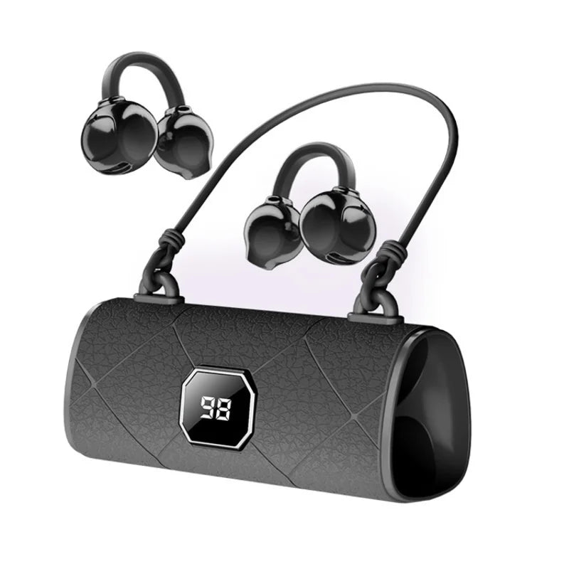 Open-Ear Bluetooth Earbuds with LED Display