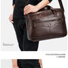 Genuine Leather Laptop Briefcase for Men – 14" Retro Cowhide Bag