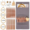 Portable Bamboo Circular Knitting Needle Set with Storage Case