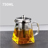 Clear Glass Teapot with Built-In Infuser