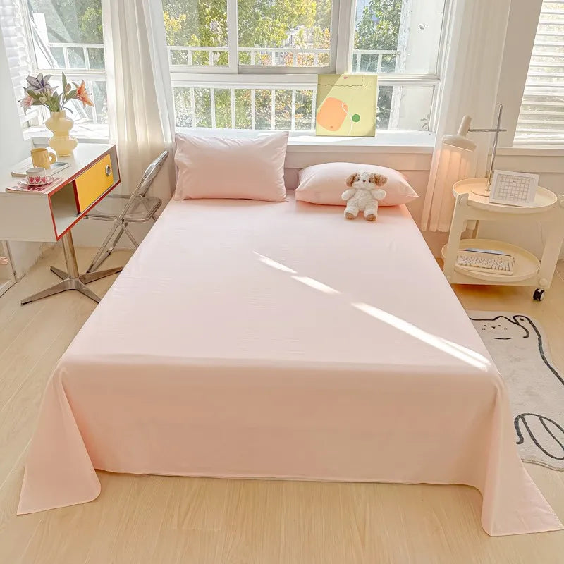 Organic Cotton Percale Bed Sheet Set with Pillowcases