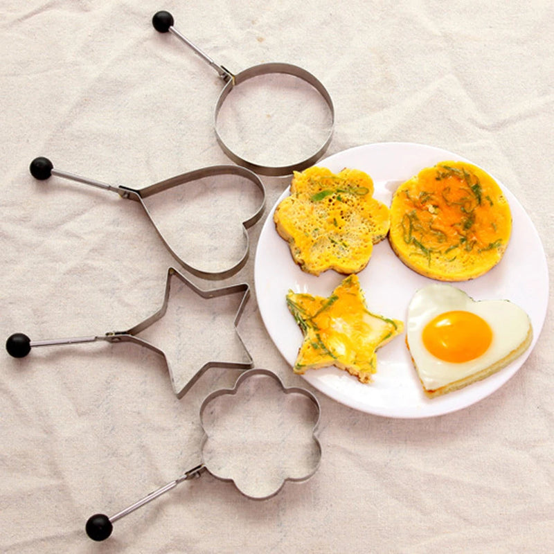 5-Piece Stainless Steel Egg & Pancake Mold Set
