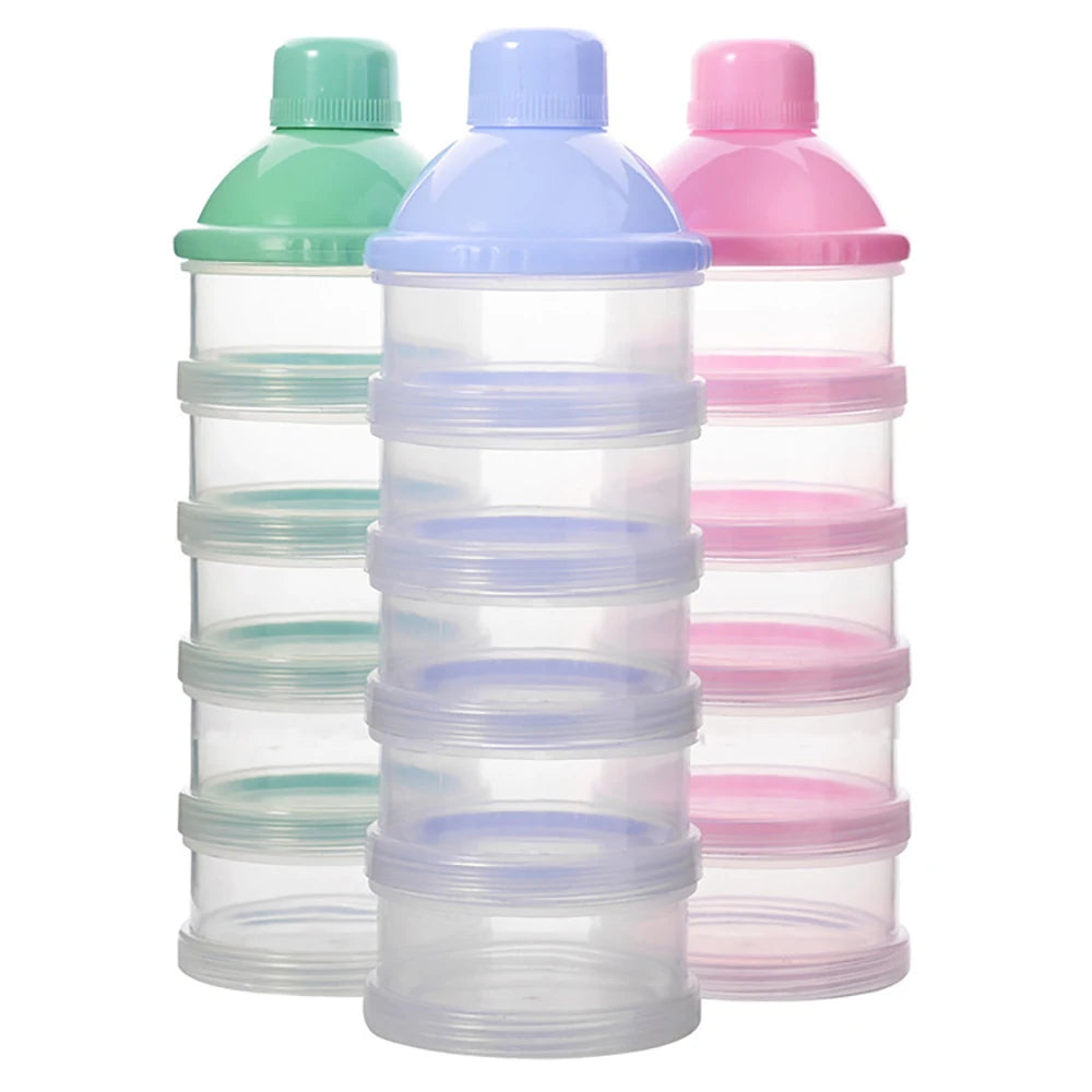 Portable Milk Powder Dispenser with Storage Compartments
