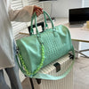 Crocodile Grain Large Capacity Travel Duffle Bag
