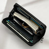 Classic Black Men's Leather Wallet with Phone Pocket