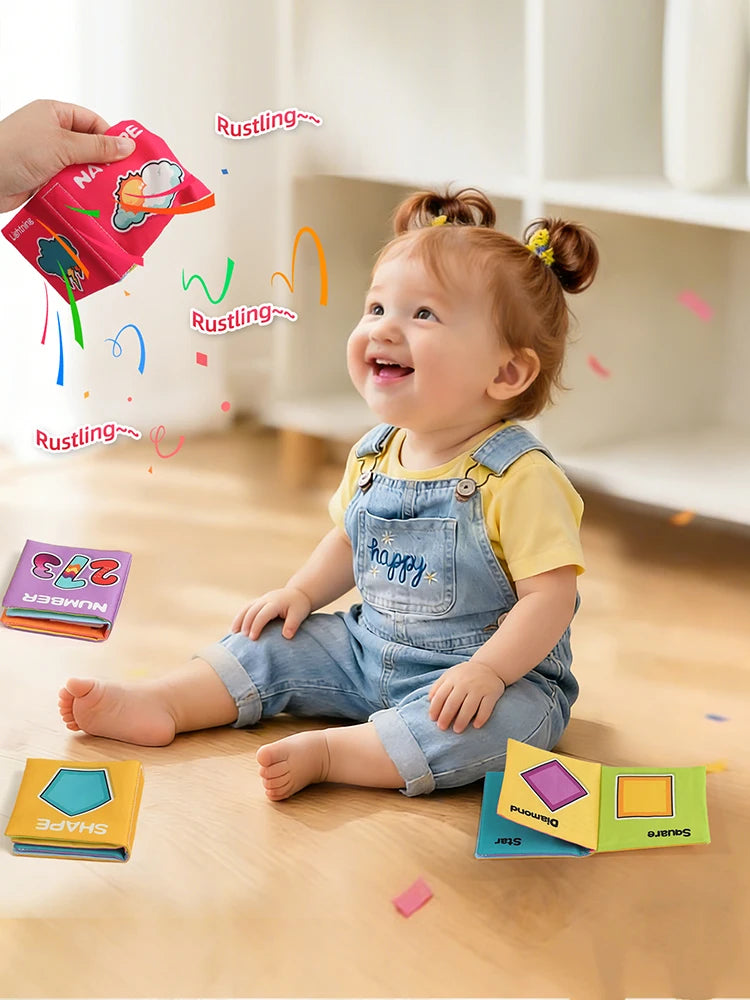 Soft Cloth Books Set for Babies – 9 Washable Early Learning Toys