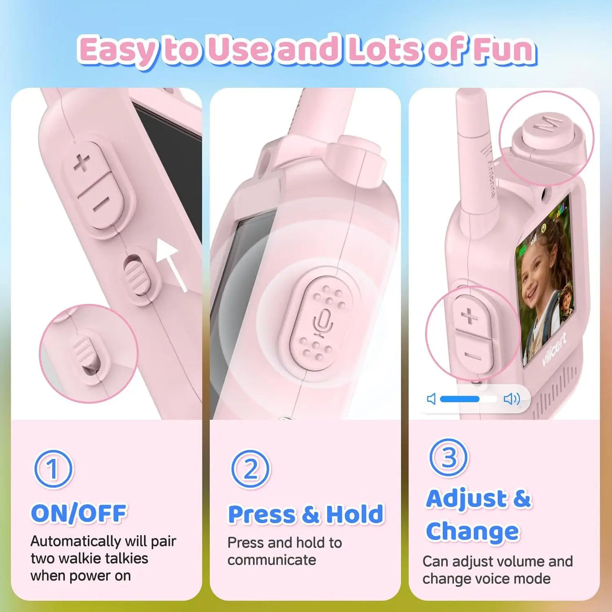Kids Video Walkie Talkie with Camera – 2-Pack