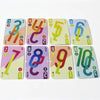 A set of ten numbered cards from an Omega Card Game featuring colorful numbers and symbols.